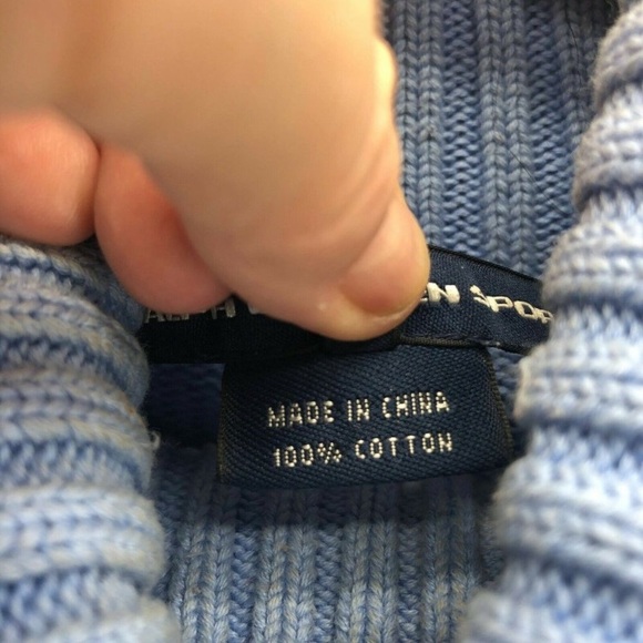 RALPH LAUREN Sport Cable Knit Turtleneck Sweater in True Blue - Picture 9 of 12